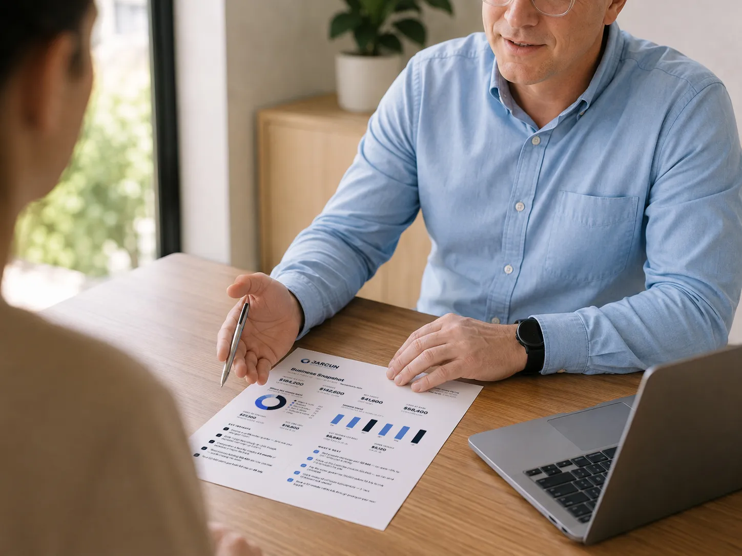 Walking a client through their business numbers